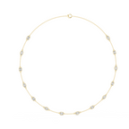 Elegant Gold Bezel-Set Lab Grown Diamond Necklace