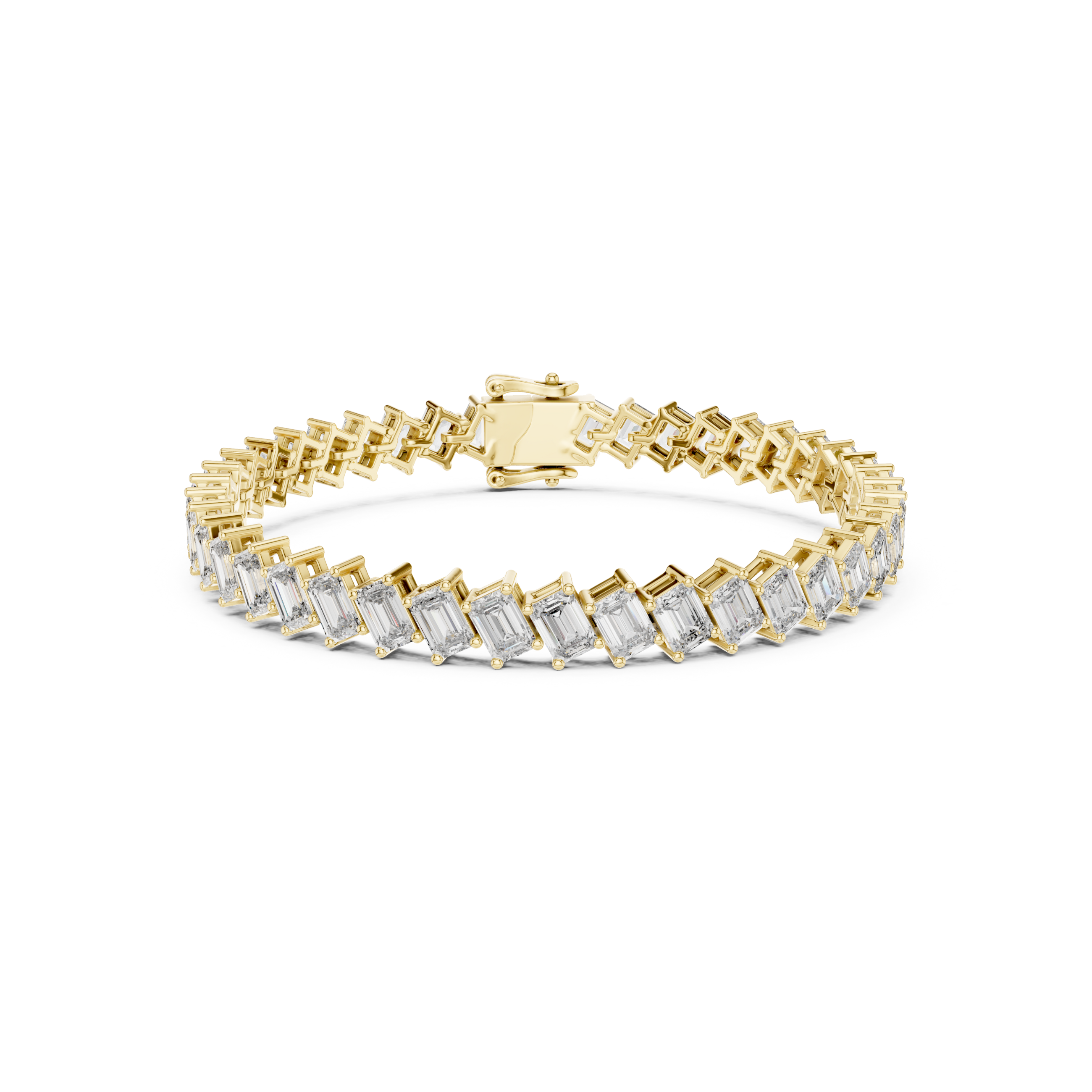 Signature Emerald-Cut Lab Grown Diamond Tennis Bracelet