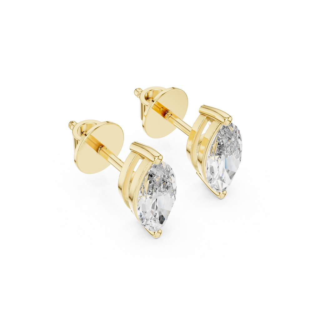 Marquise-Cut Lab Grown Diamond Stud