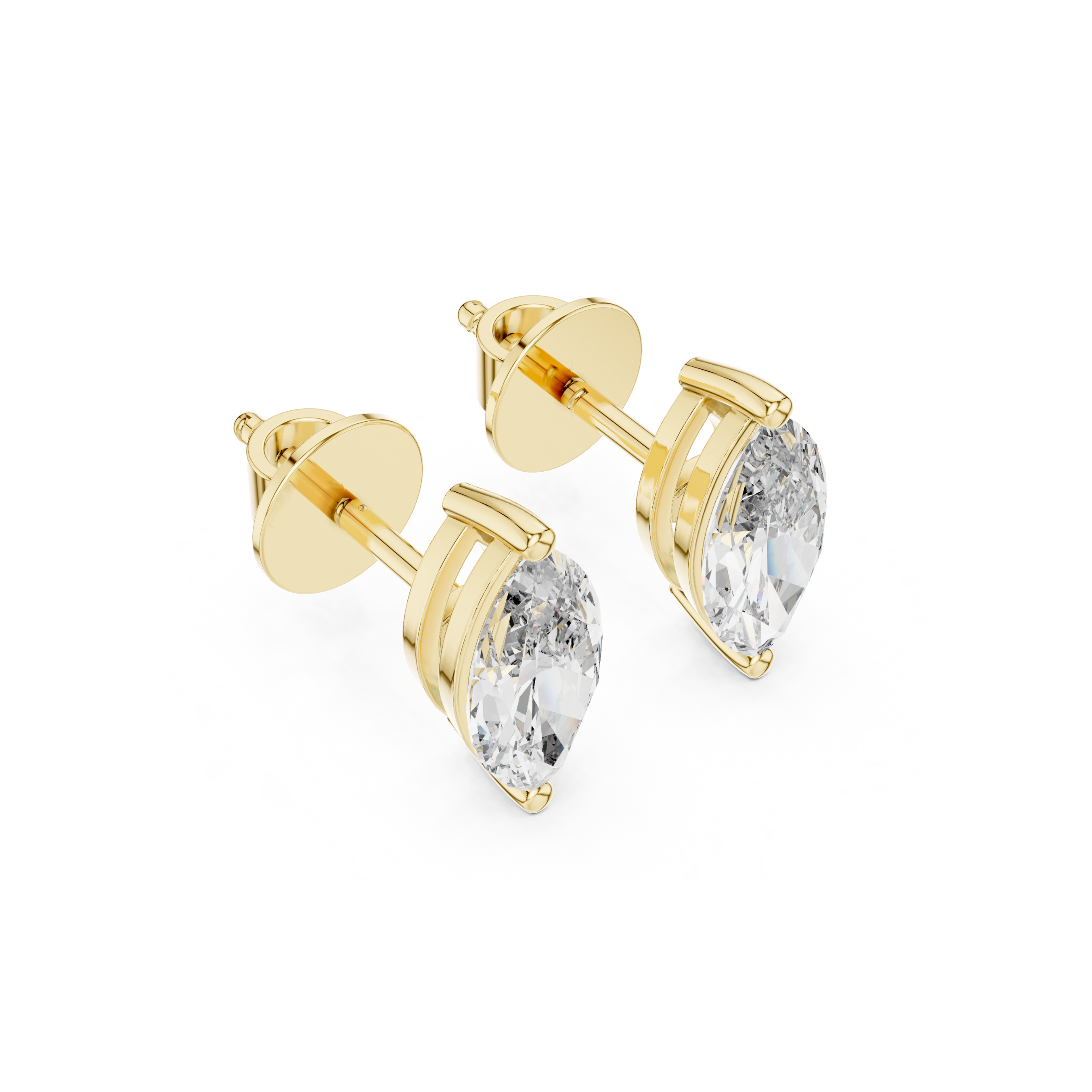 Marquise-Cut Lab Grown Diamond Stud