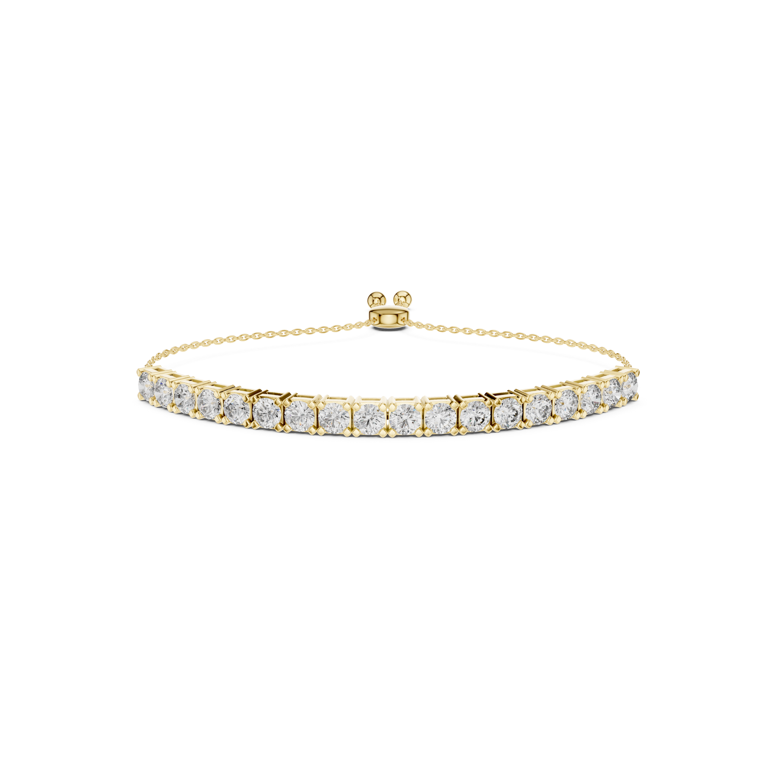 Elegant  Round Cut Lab Grown Diamonds Chain Bracelet