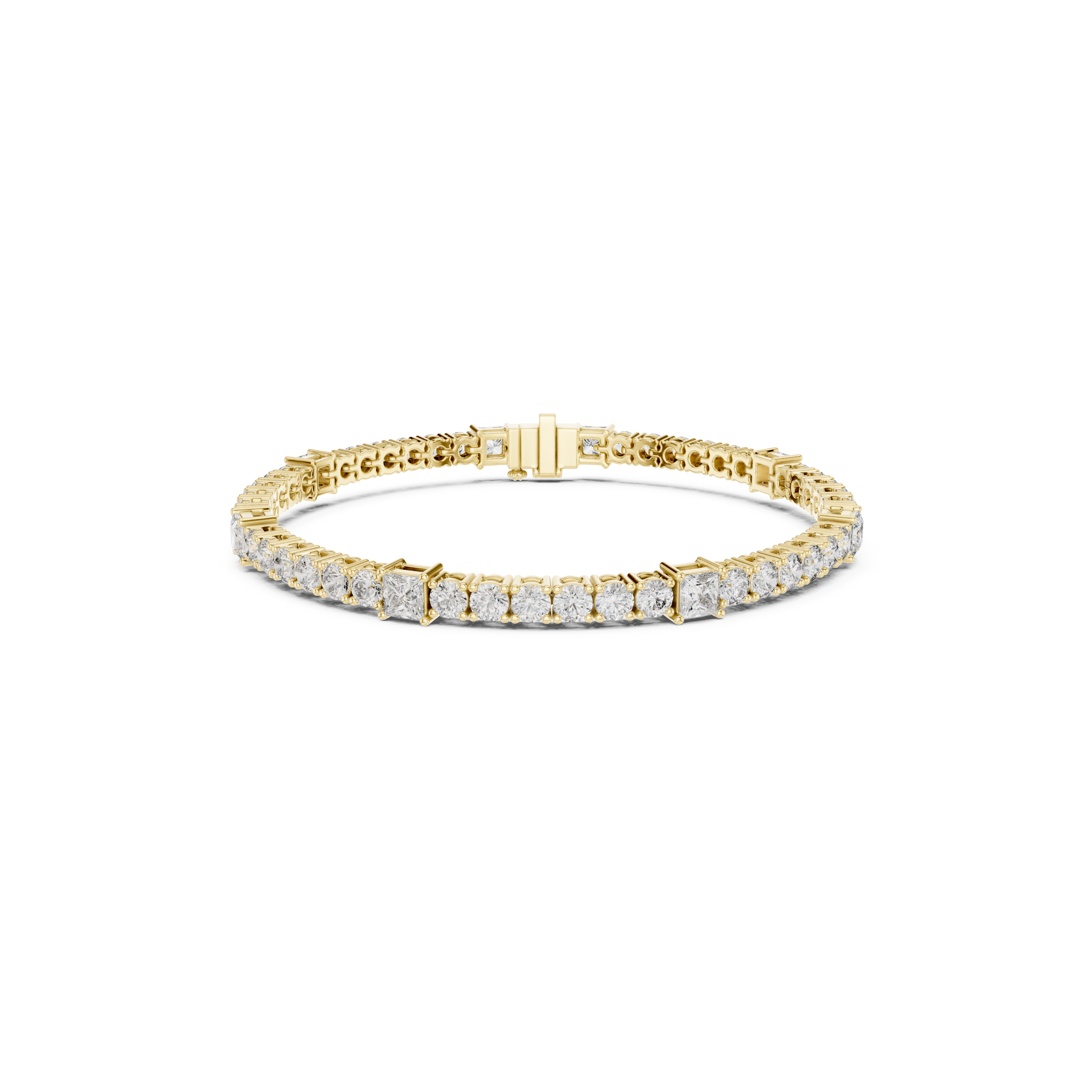 Princess Cut Lab Grown Diamond Tennis Bracelet