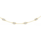 Elegant Gold Bezel-Set Lab Grown Diamond Necklace