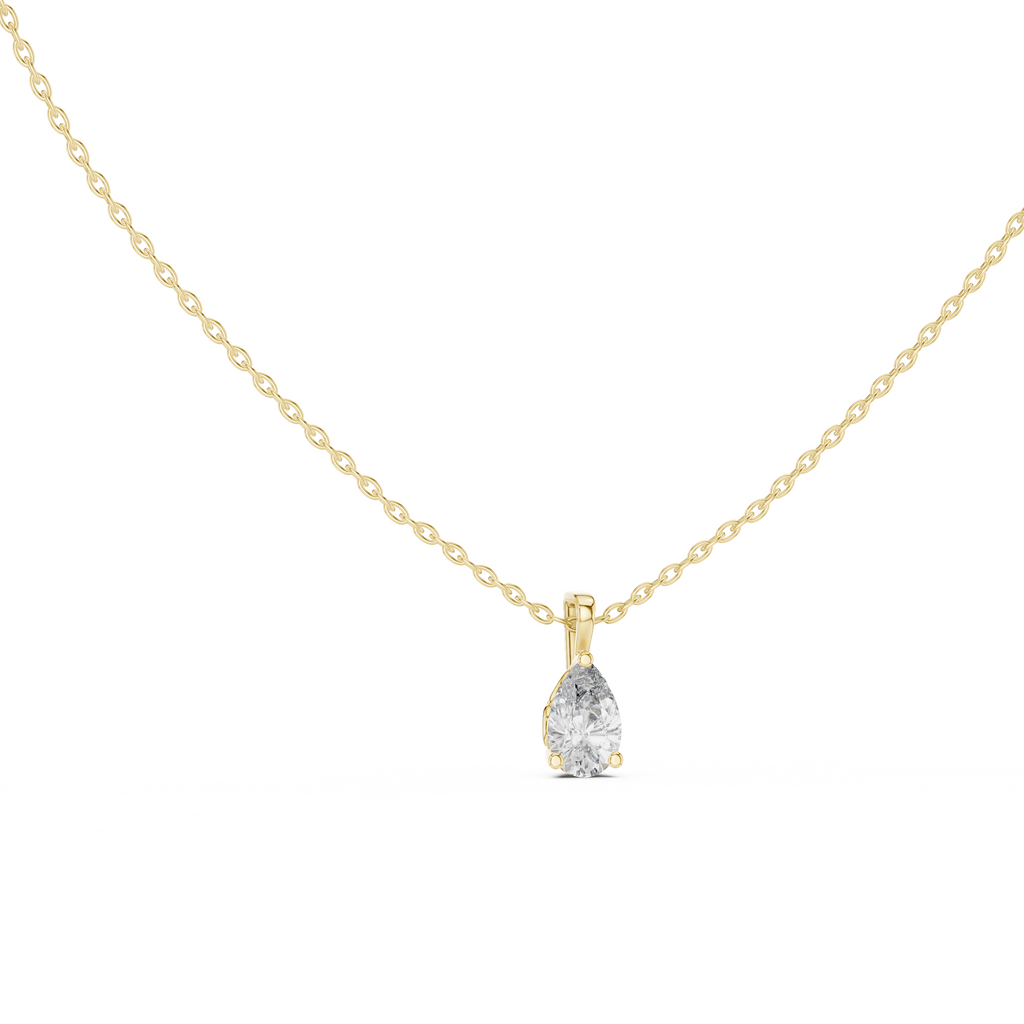 Pear Cut Solitaire Lab Grown Diamond Pendant