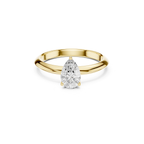 Pear-Cut Solitaire Lab Grown Diamond Ring