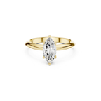 Marquise-Cut Solitaire Lab Grown Diamond Ring