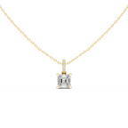 Asscher Cut Solitaire Diamond Pendant