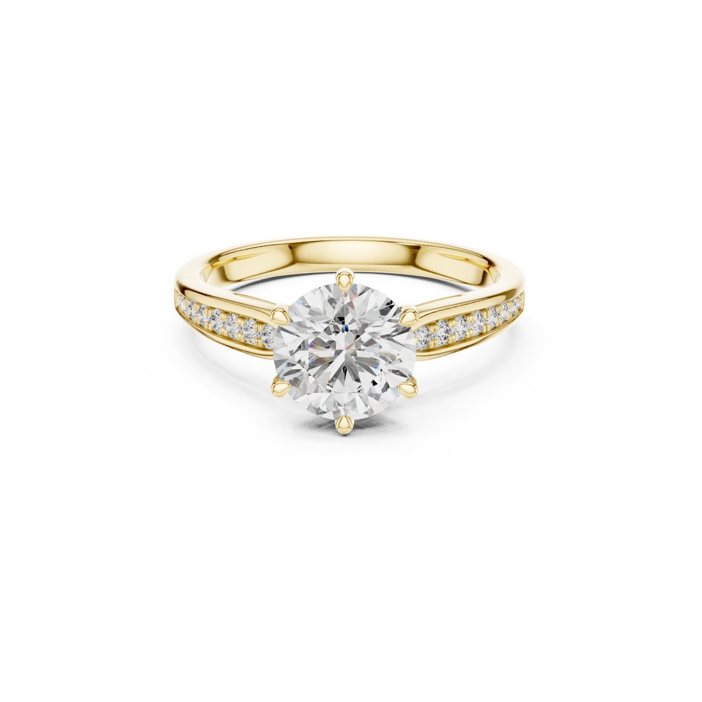 Charming Round Solitaire Diamond Engagement Ring