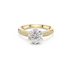 Charming Round Solitaire Diamond Engagement Ring