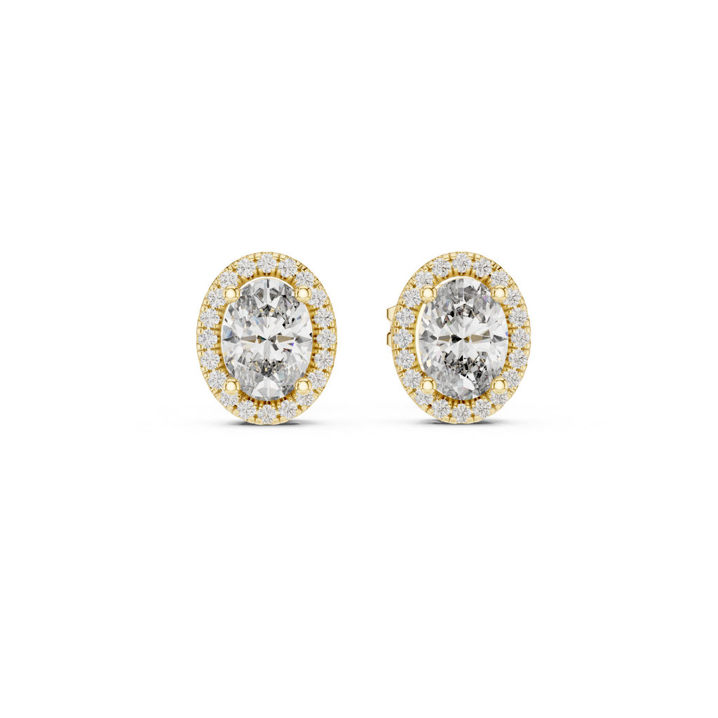 Classic Oval Cut Lab Grown Diamond Earrings