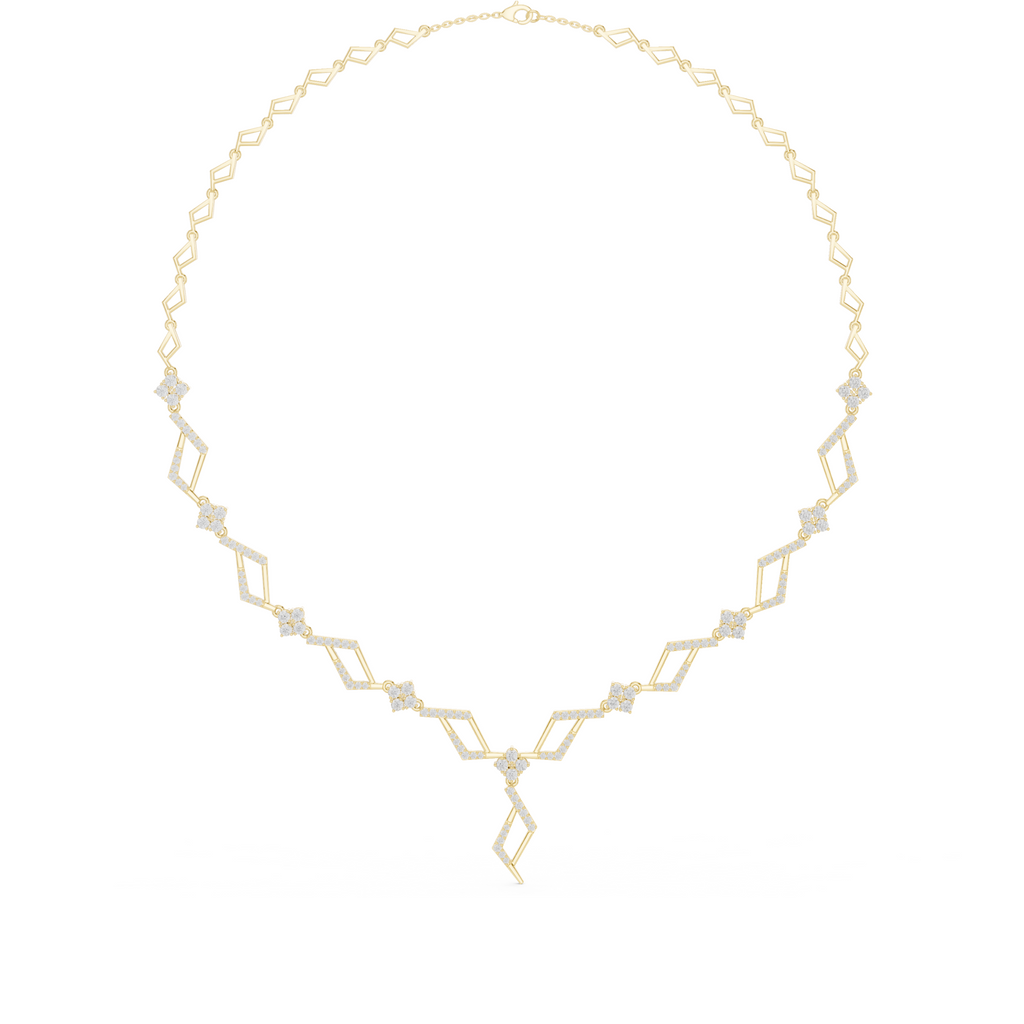 Geometric Lab Grown Diamond Necklace