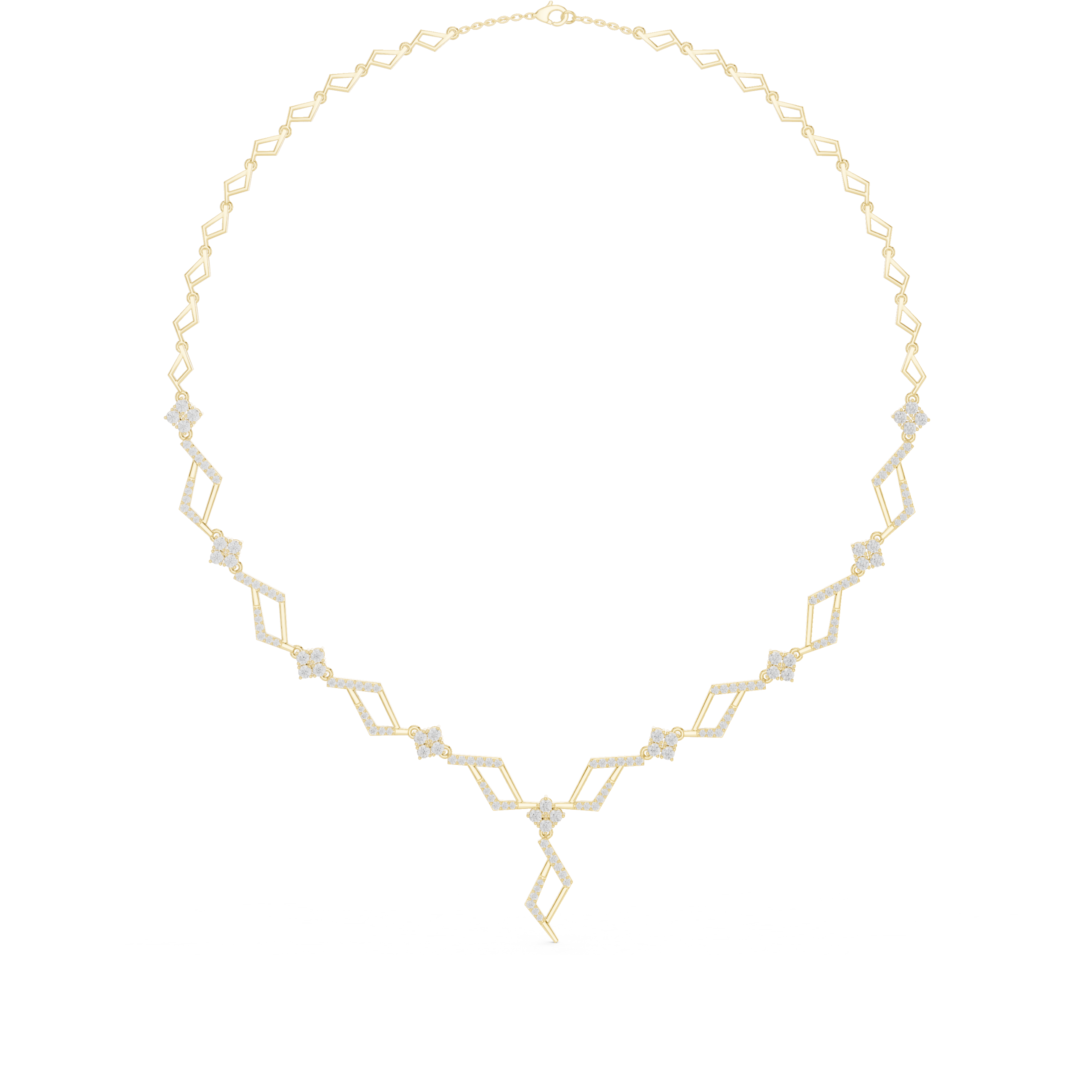 Geometric Lab Grown Diamond Necklace