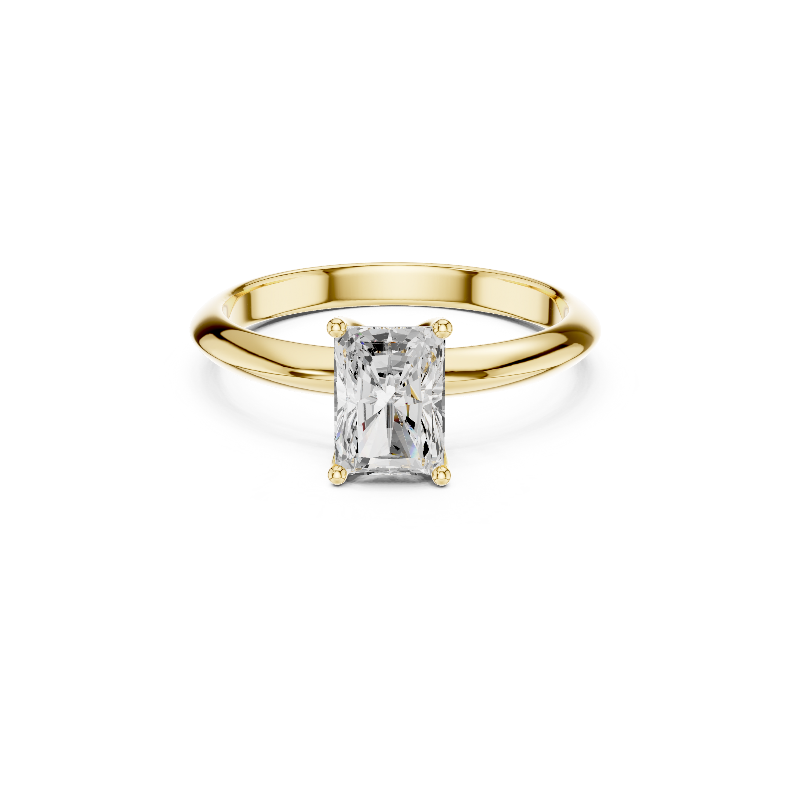 Radiant-Cut Solitaire Lab Grown Diamond Ring