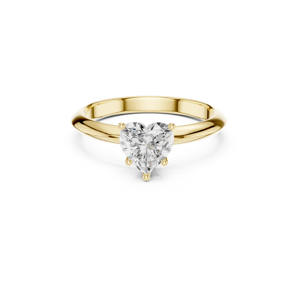 Heart-Cut Solitaire Lab Grown Diamond Ring