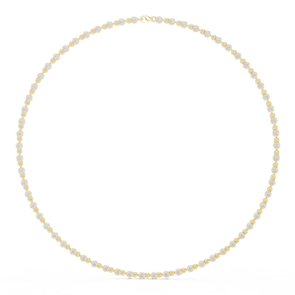 Classic Bezel Set Lab Grown Diamond Necklace