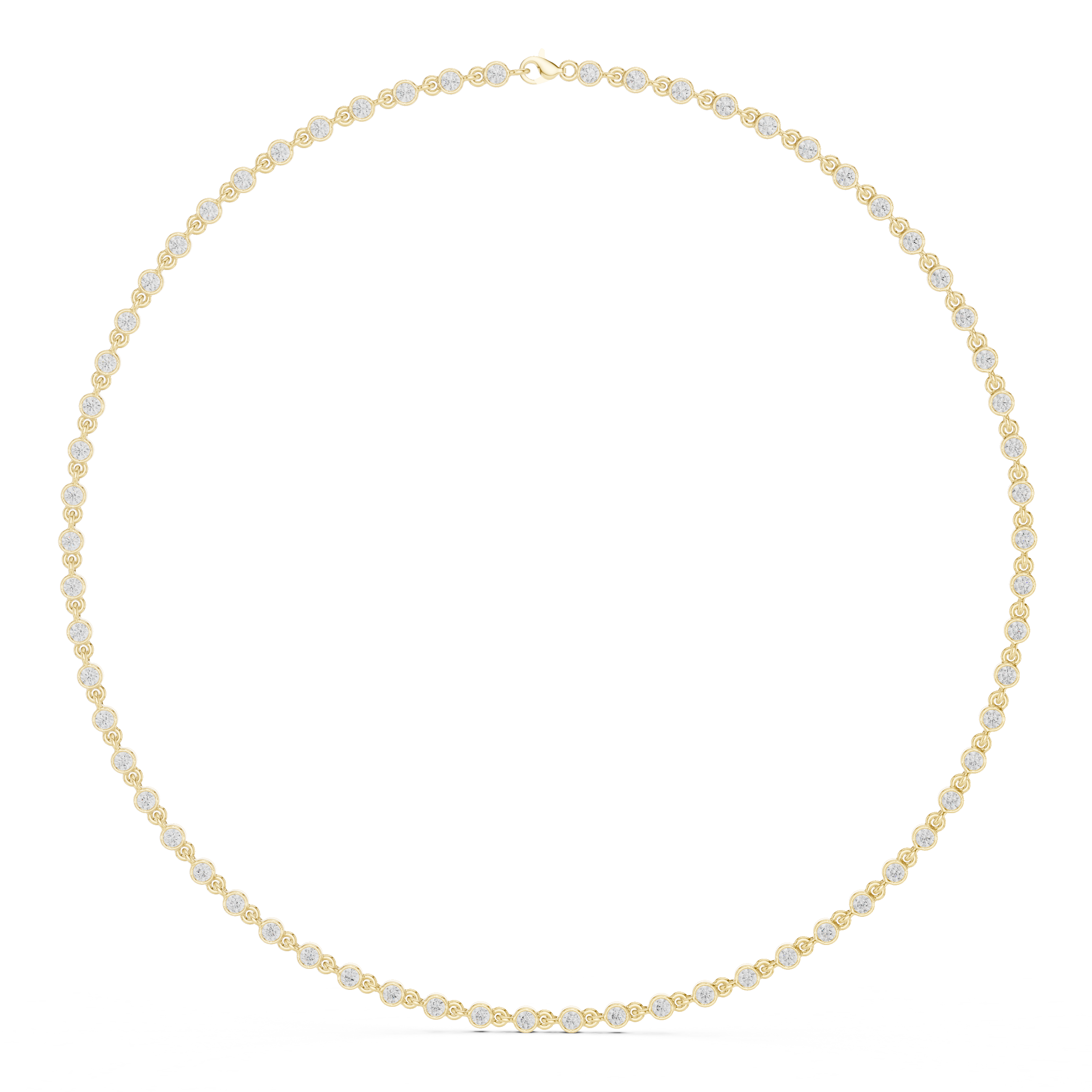 Classic Bezel Set Lab Grown Diamond Necklace