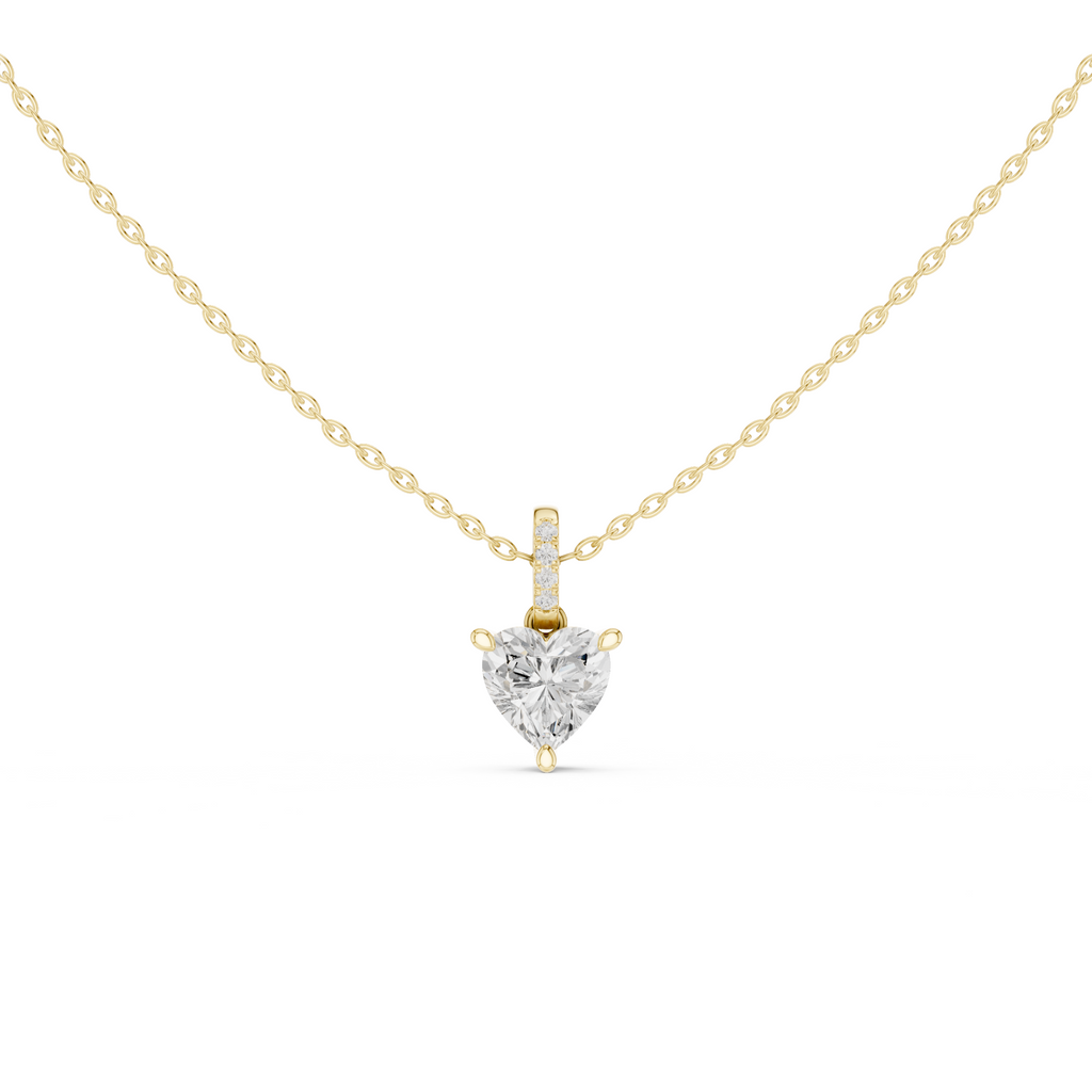 Heart Shape Solitaire Diamond Pendant