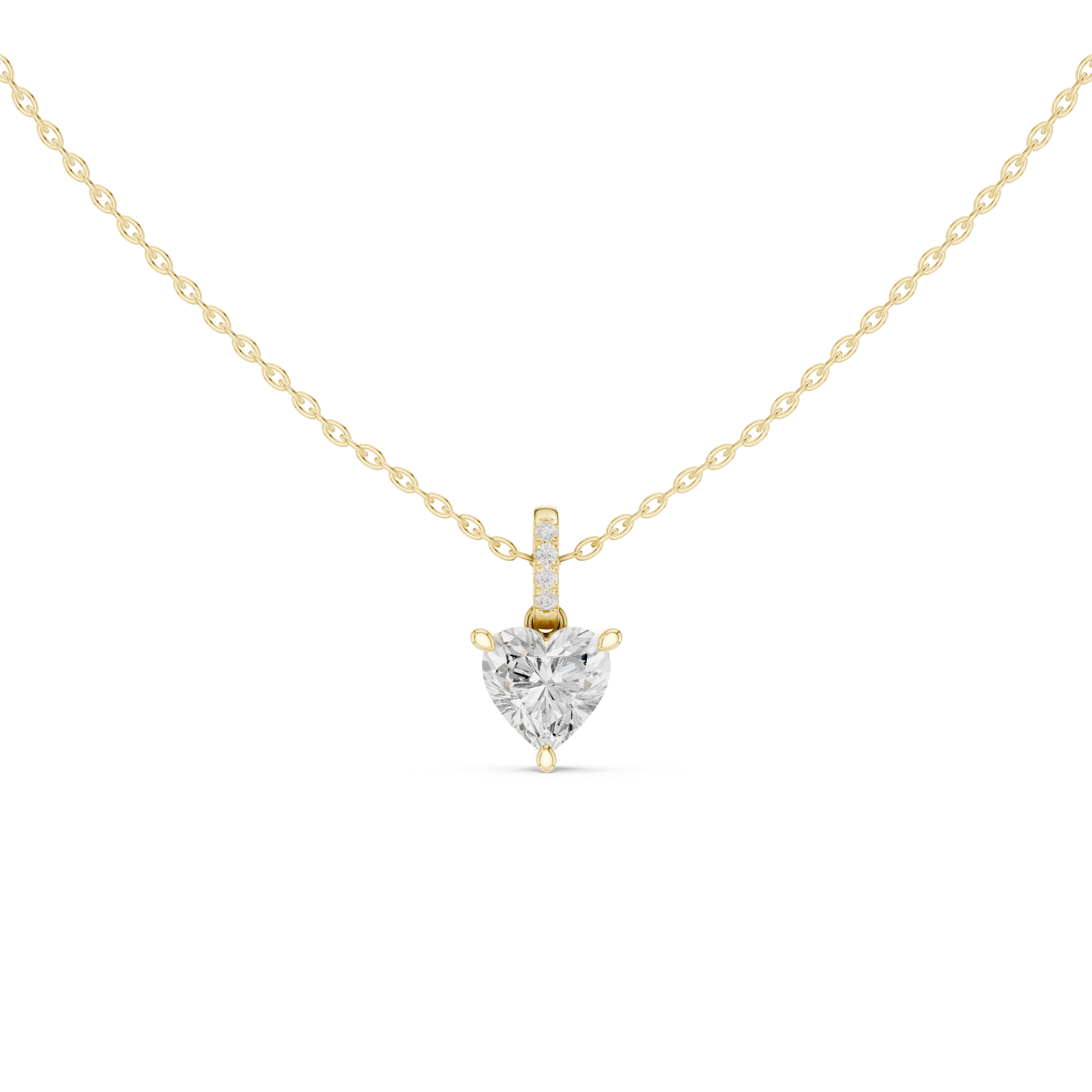 Heart Shape Solitaire Diamond Pendant