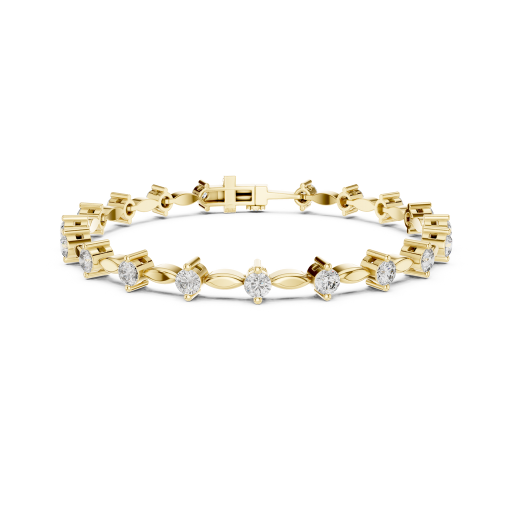 Delicate Round Lab Grown Diamond Tennis Bracelet