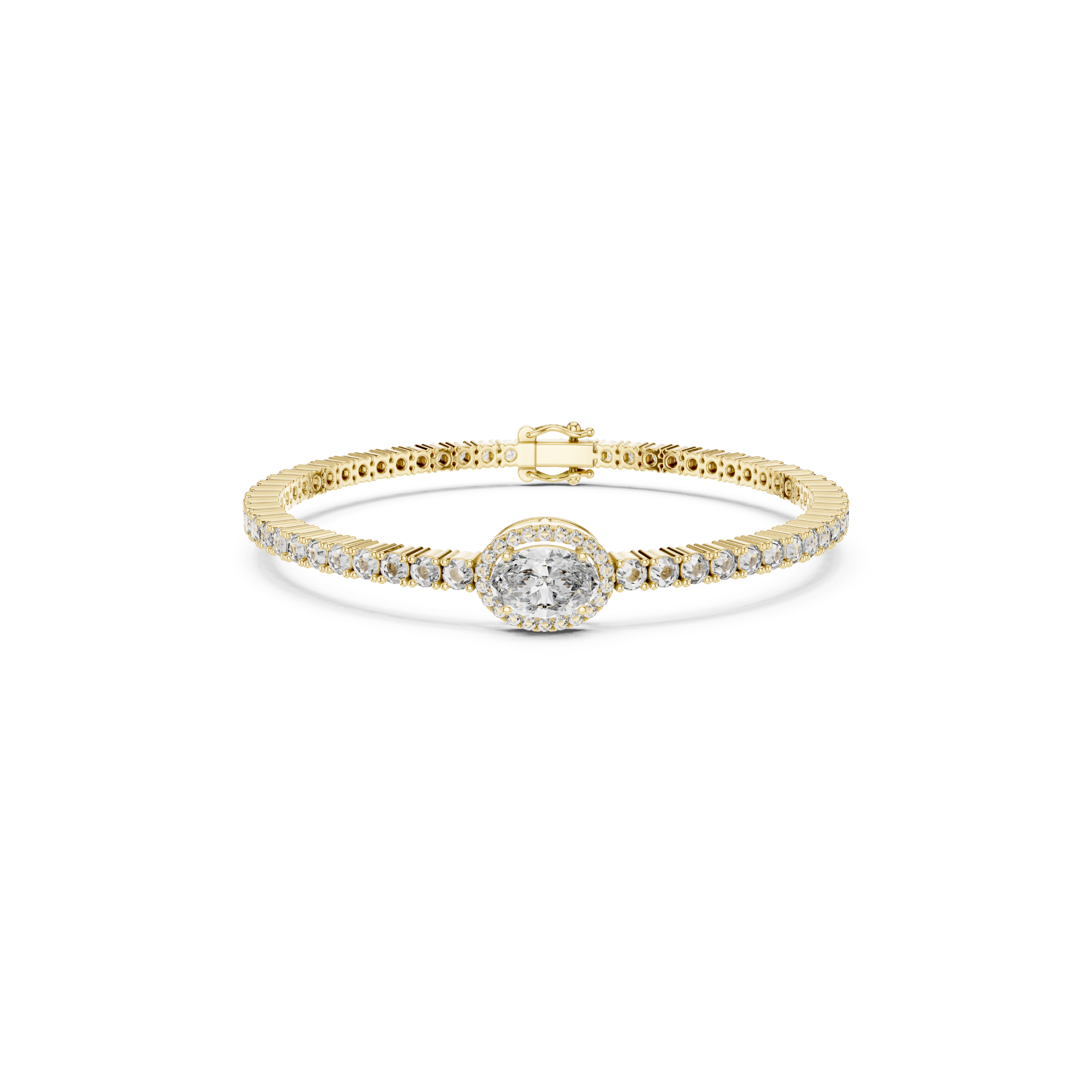 Oval Lab Grown Diamond Tennis Bracelet