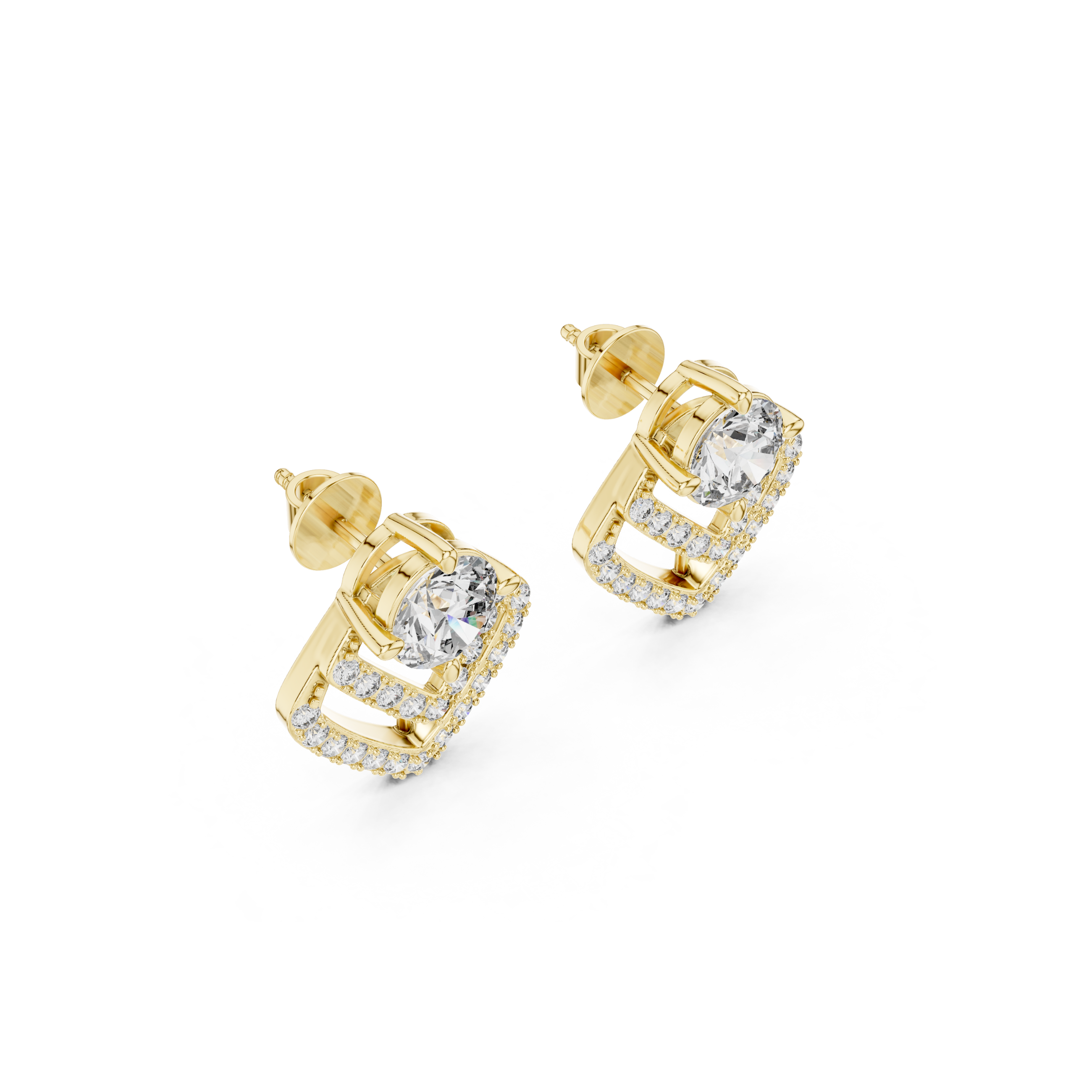 Geometric Lab Grown Diamond Stud
