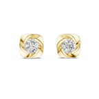 Cushion Swirl Lab grown Diamond Stud