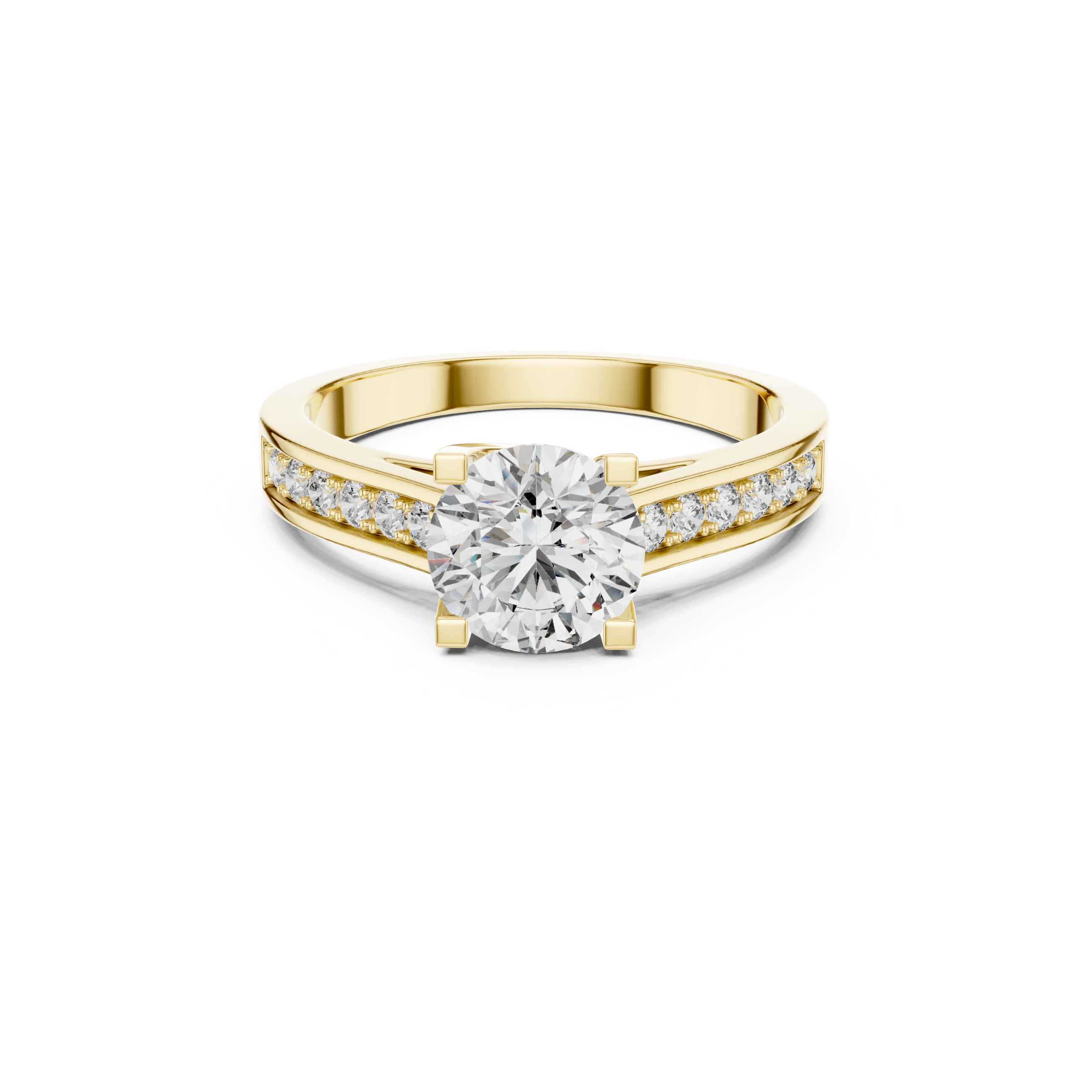 Round Solitaire Diamond Engagement Ring