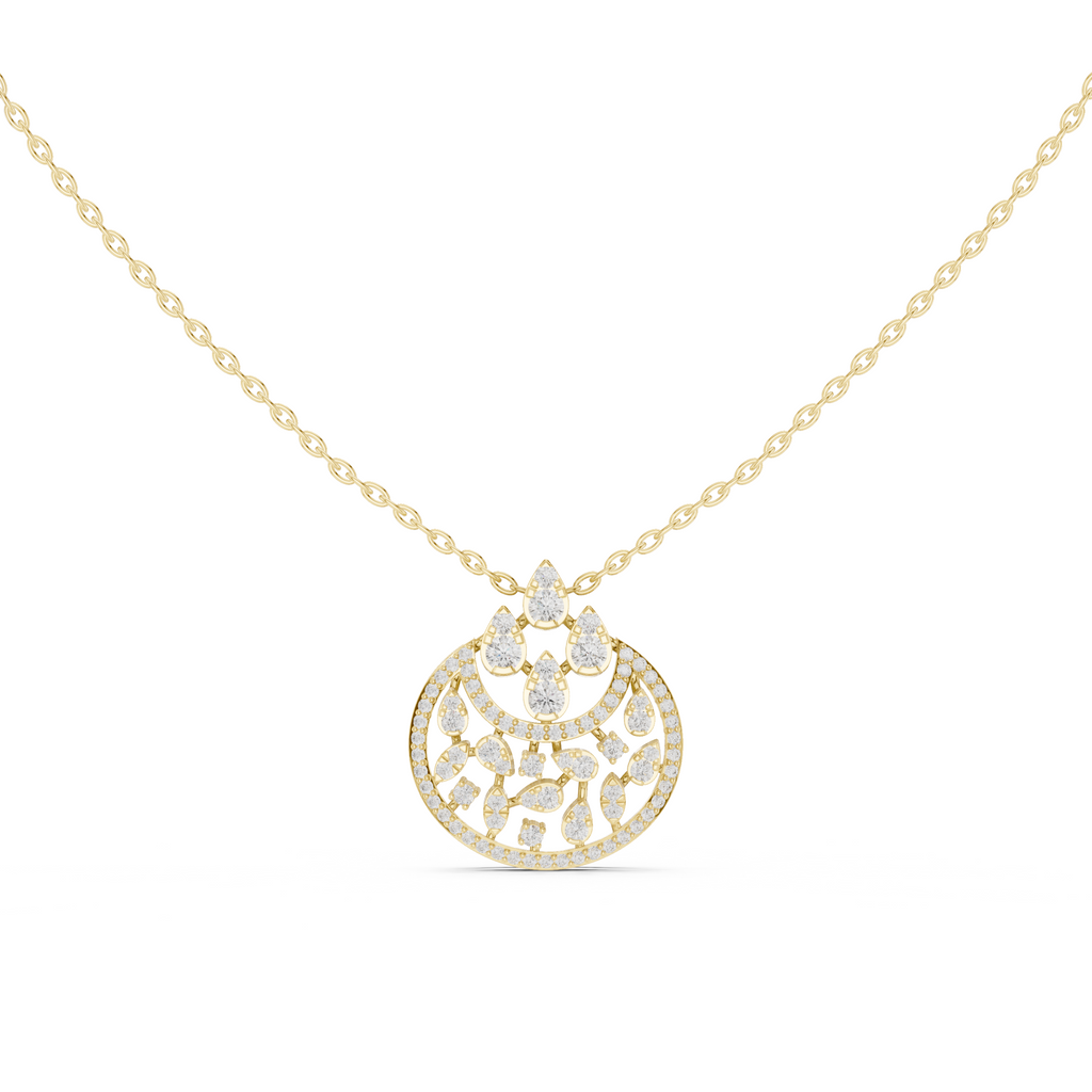 Concave Lab Grown Diamond Pendant