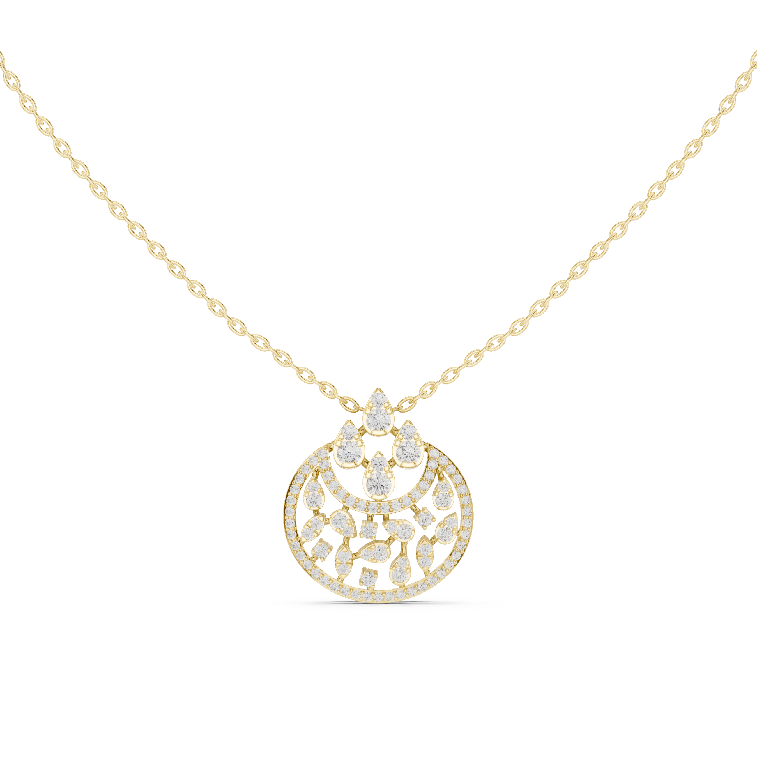 Concave Lab Grown Diamond Pendant