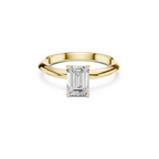 Emerald Cut Solitaire Lab Grown Diamond Ring