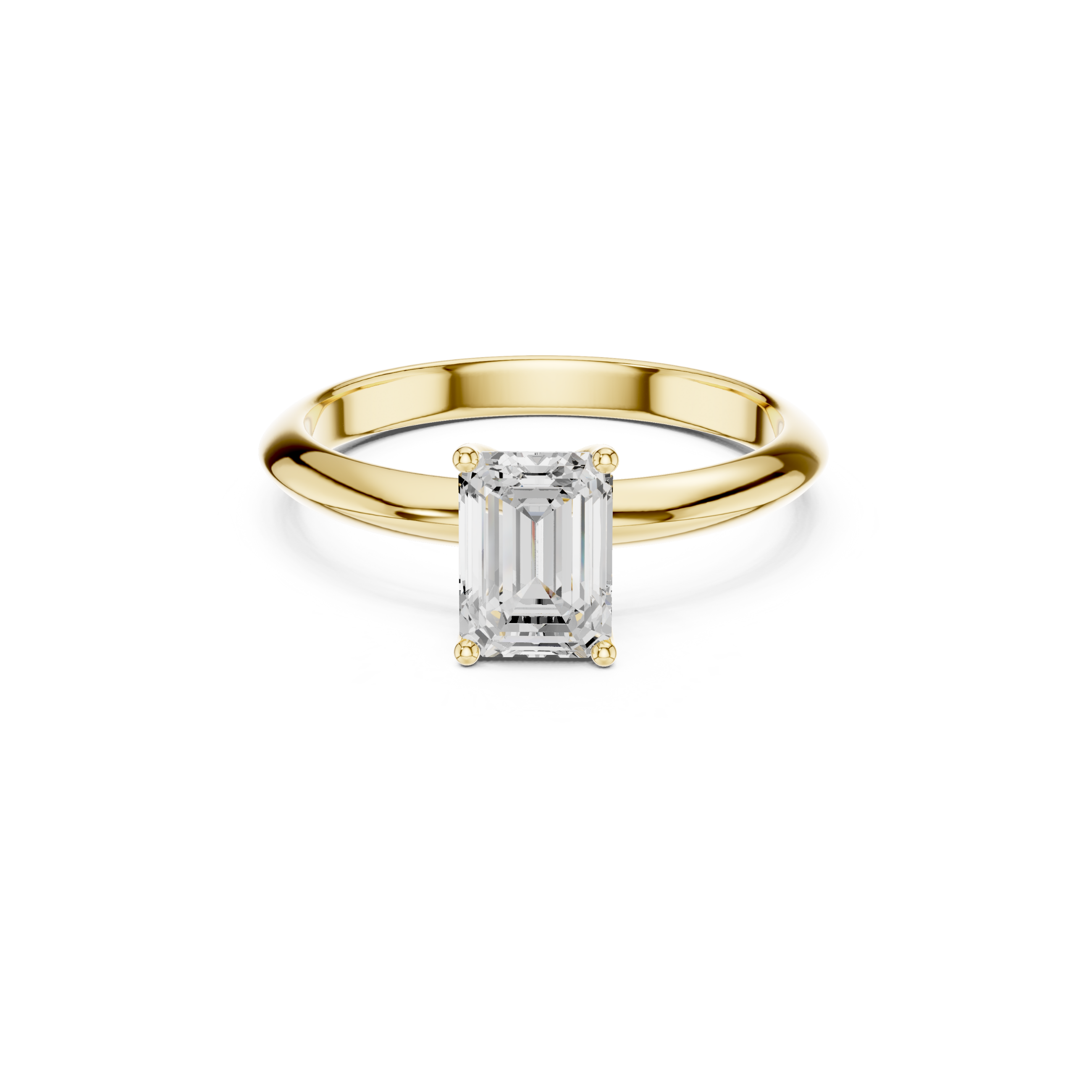 Emerald Cut Solitaire Lab Grown Diamond Ring