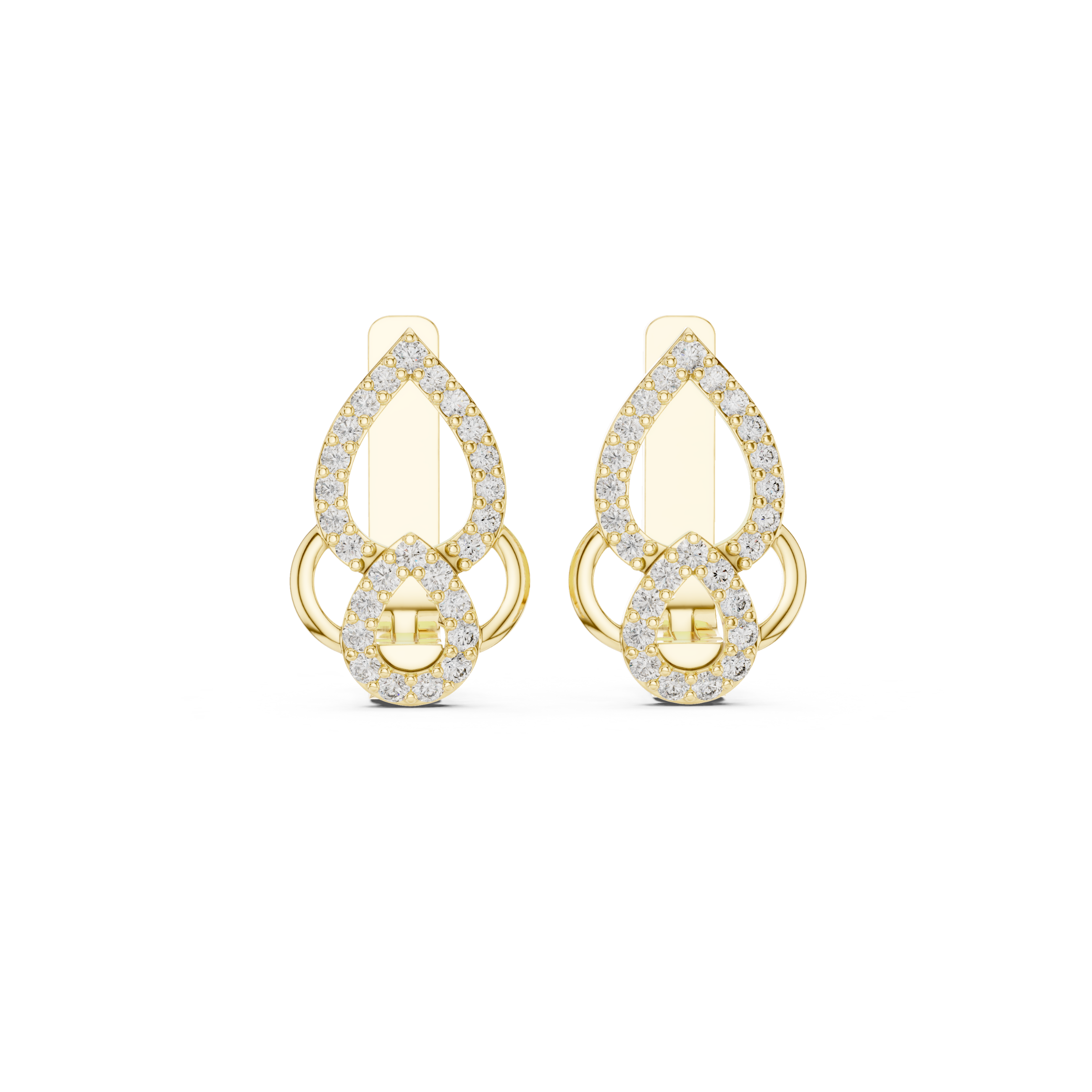 Slick Harmony Diamond Hoop Earring