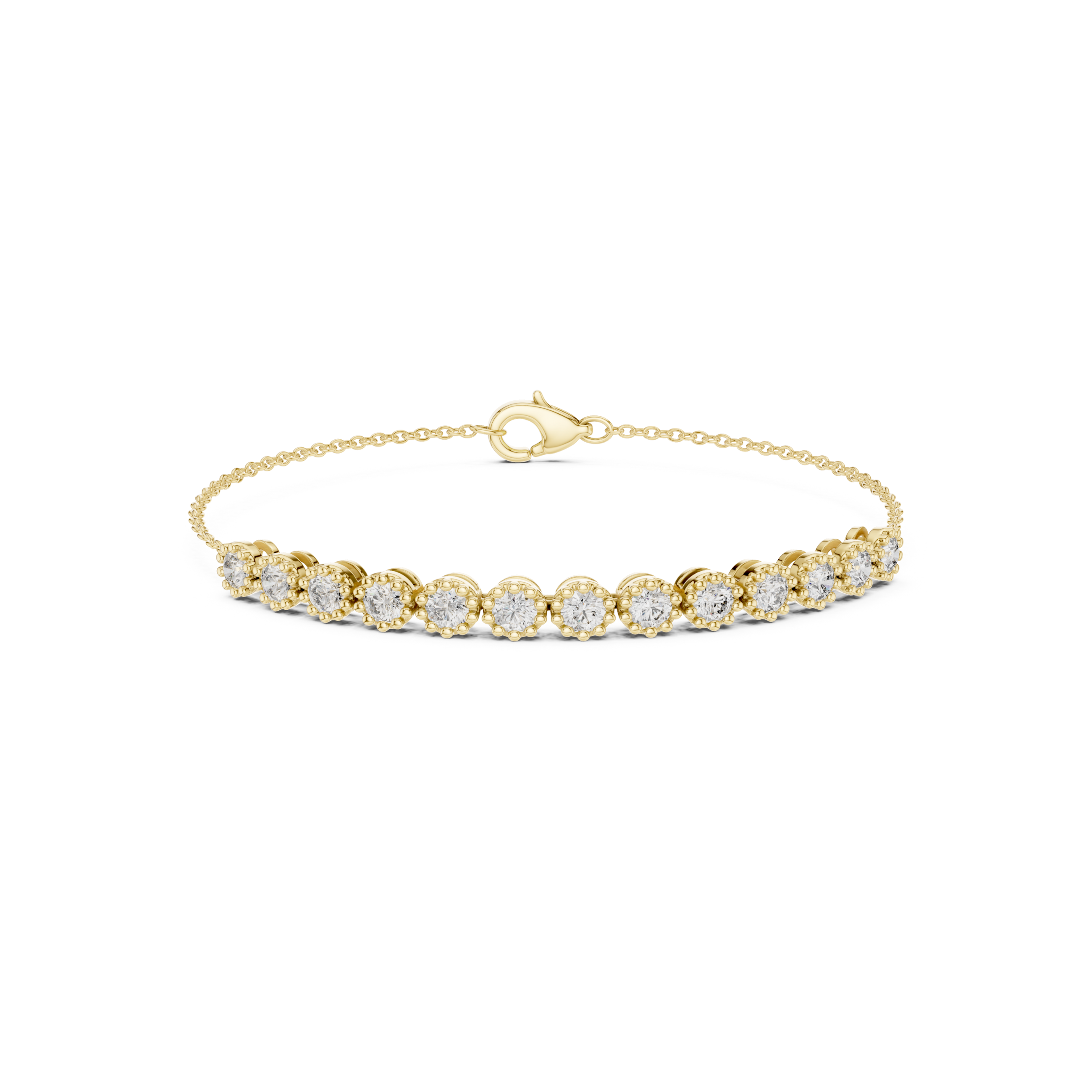 Cluster Lab Grown Diamond Chain Bracelet