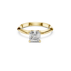 Asscher Cut Solitaire Lab Grown Diamond Ring