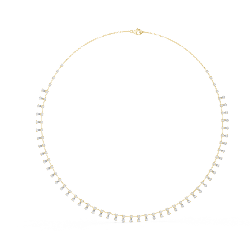 Graduated Dangling Lab Grown Diamond Necklace