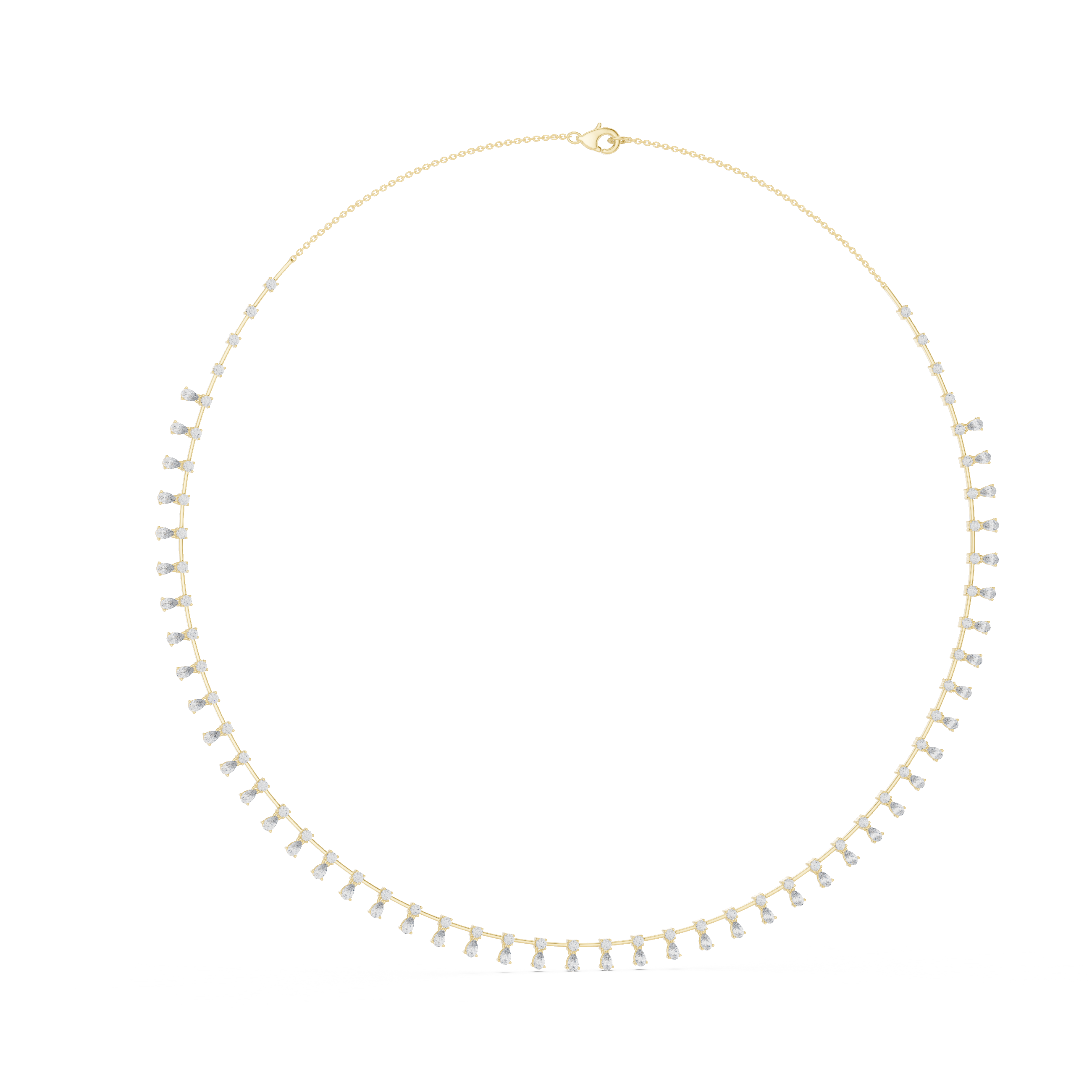 Graduated Dangling Lab Grown Diamond Necklace