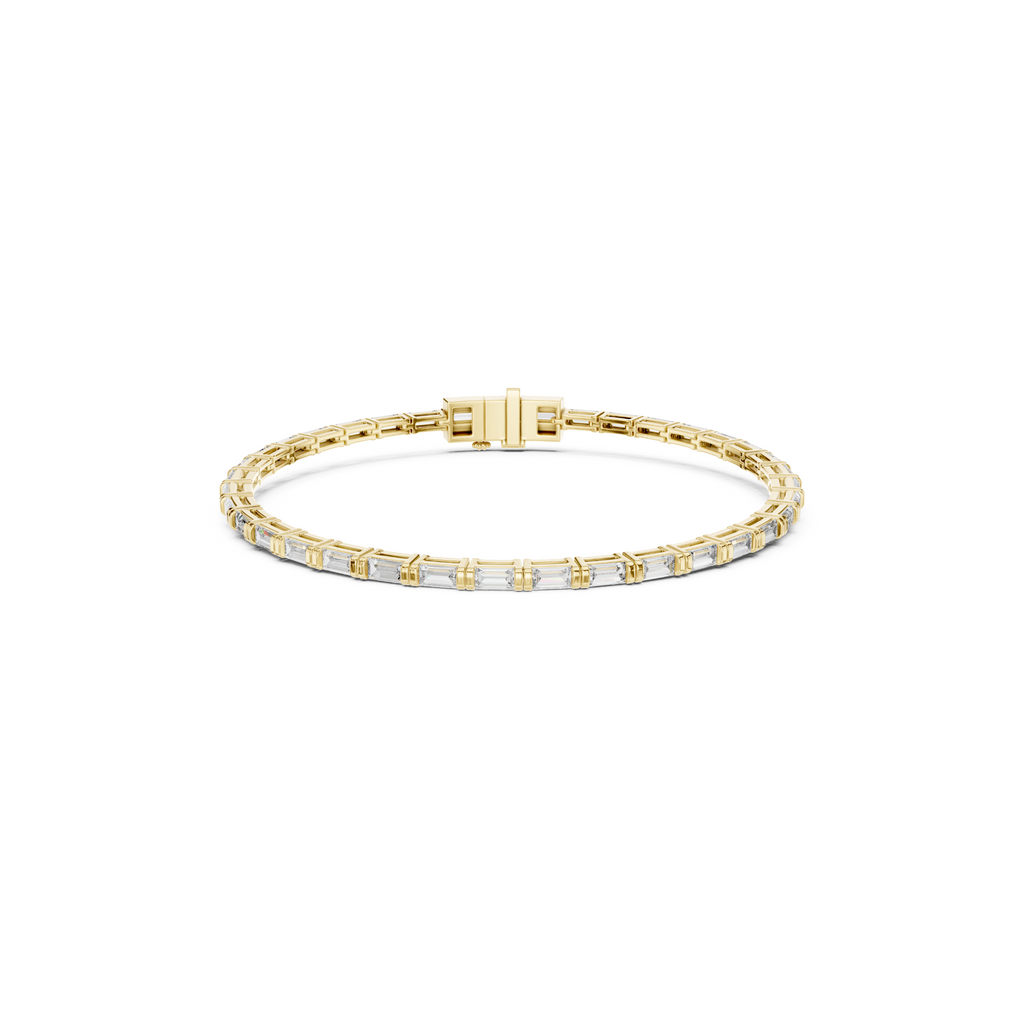 Baguette Cut Lab Grown Diamond Tennis Bracelet
