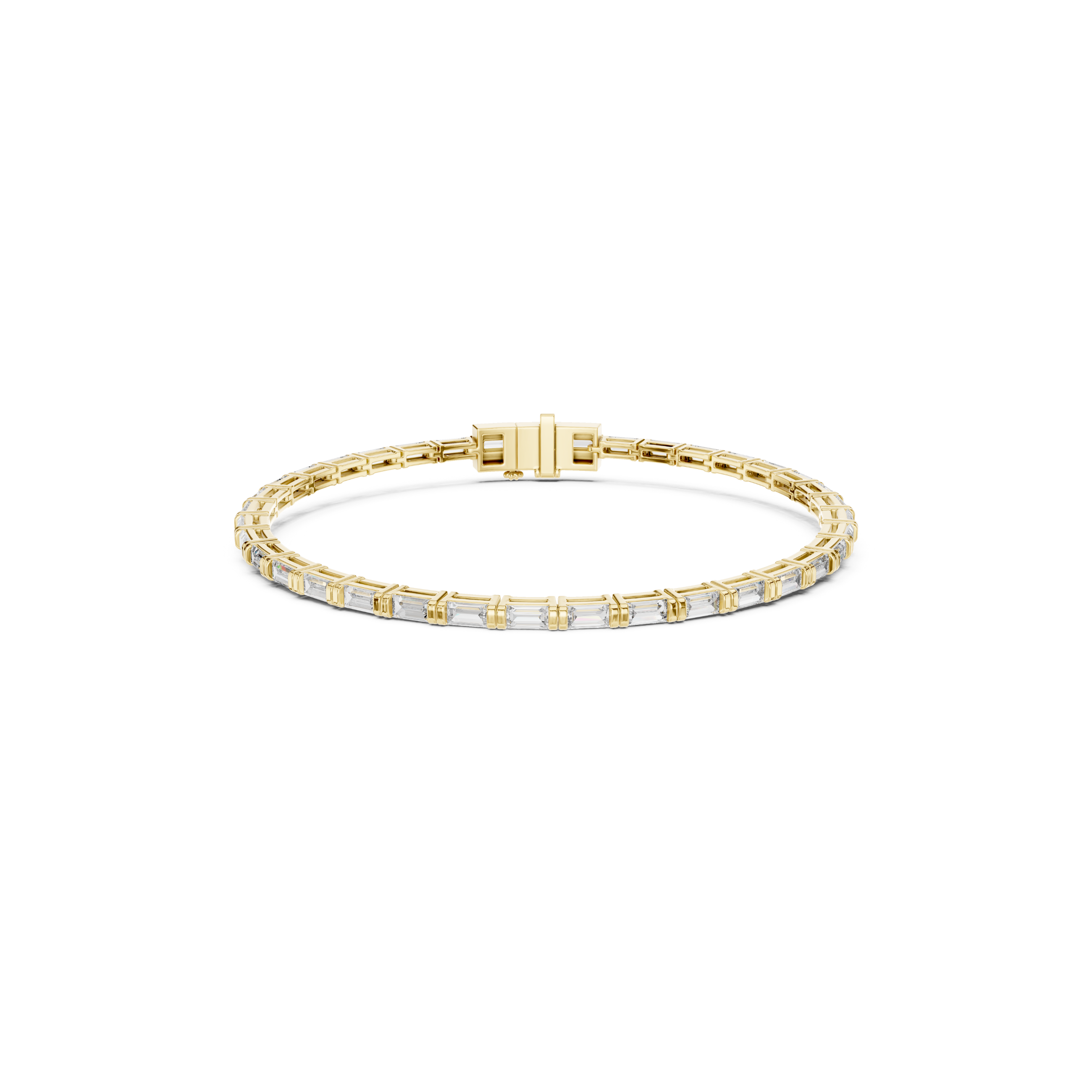 Baguette Cut Lab Grown Diamond Tennis Bracelet