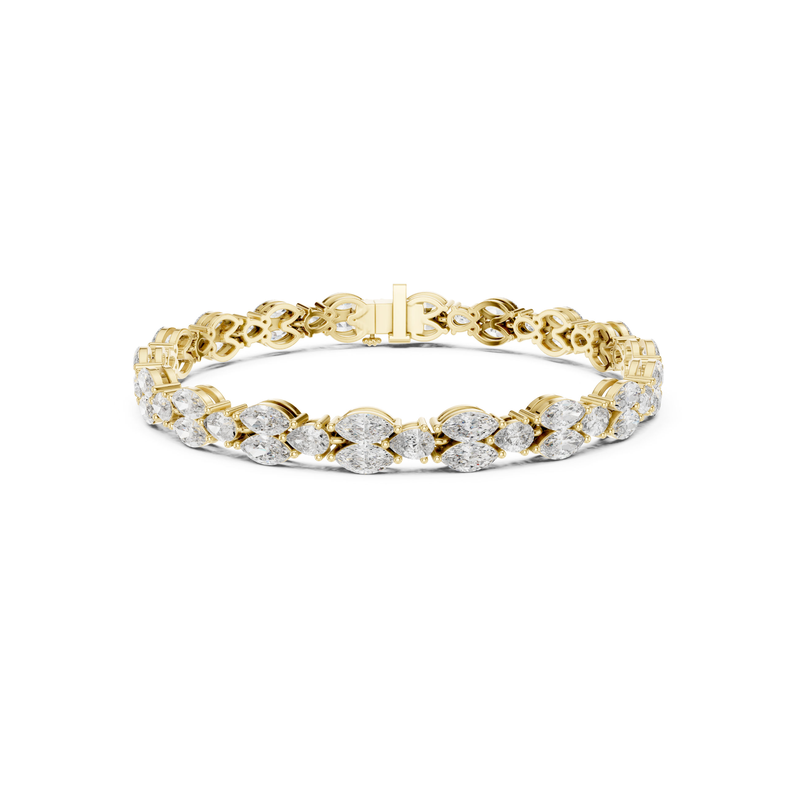 Pear-Cut Lab Grown Diamond Tennis Bracelet
