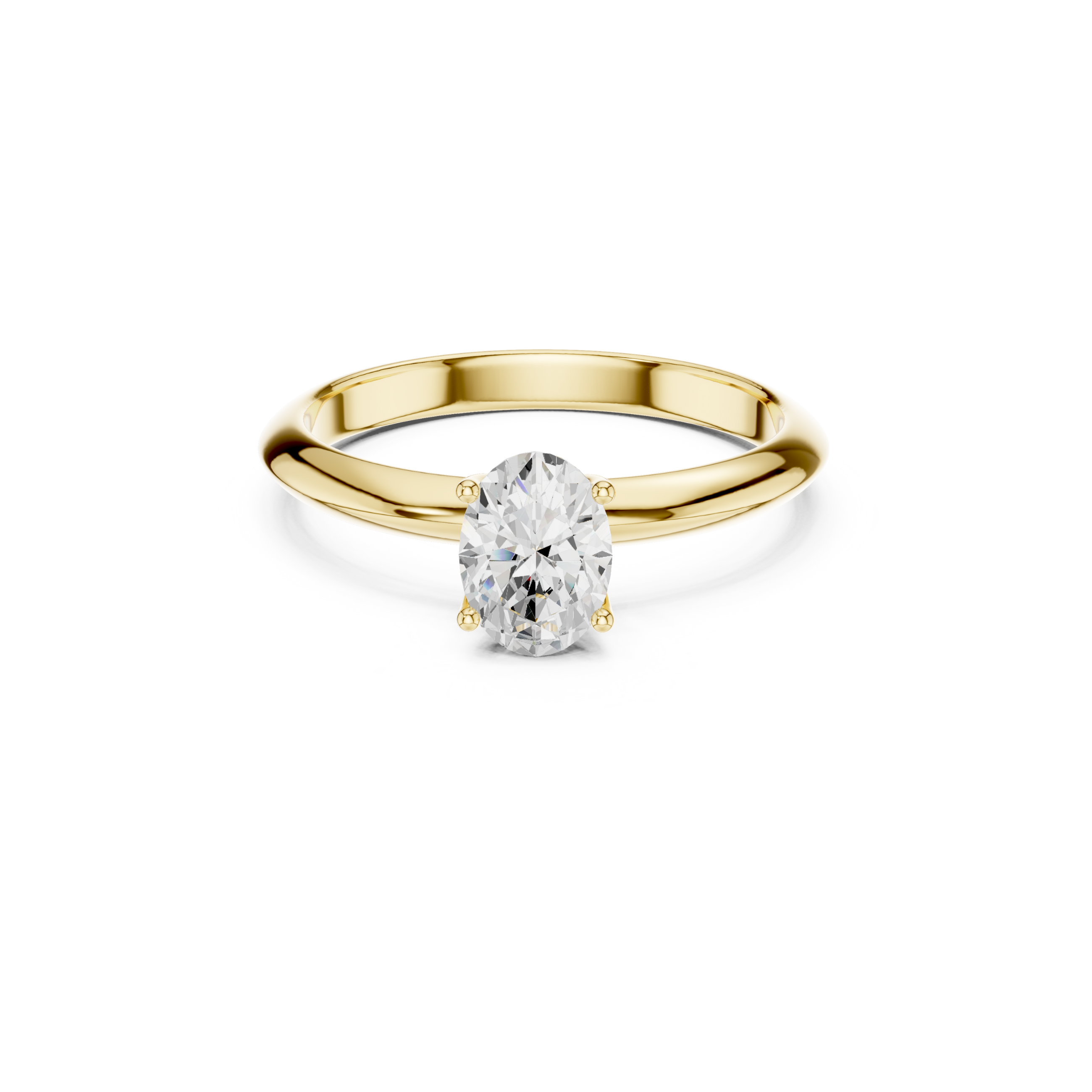 Oval-Cut Solitaire Lab Grown Diamond Ring