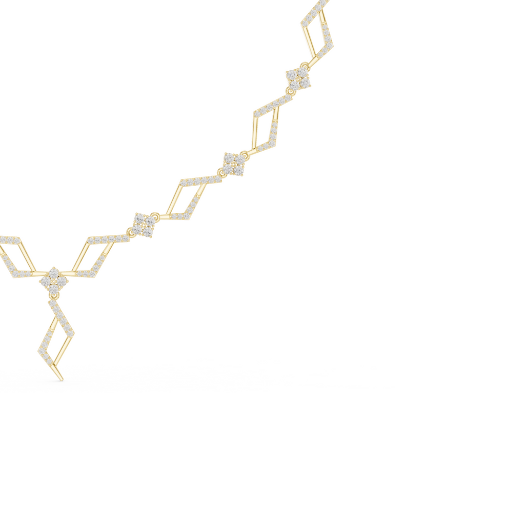 Geometric Lab Grown Diamond Necklace