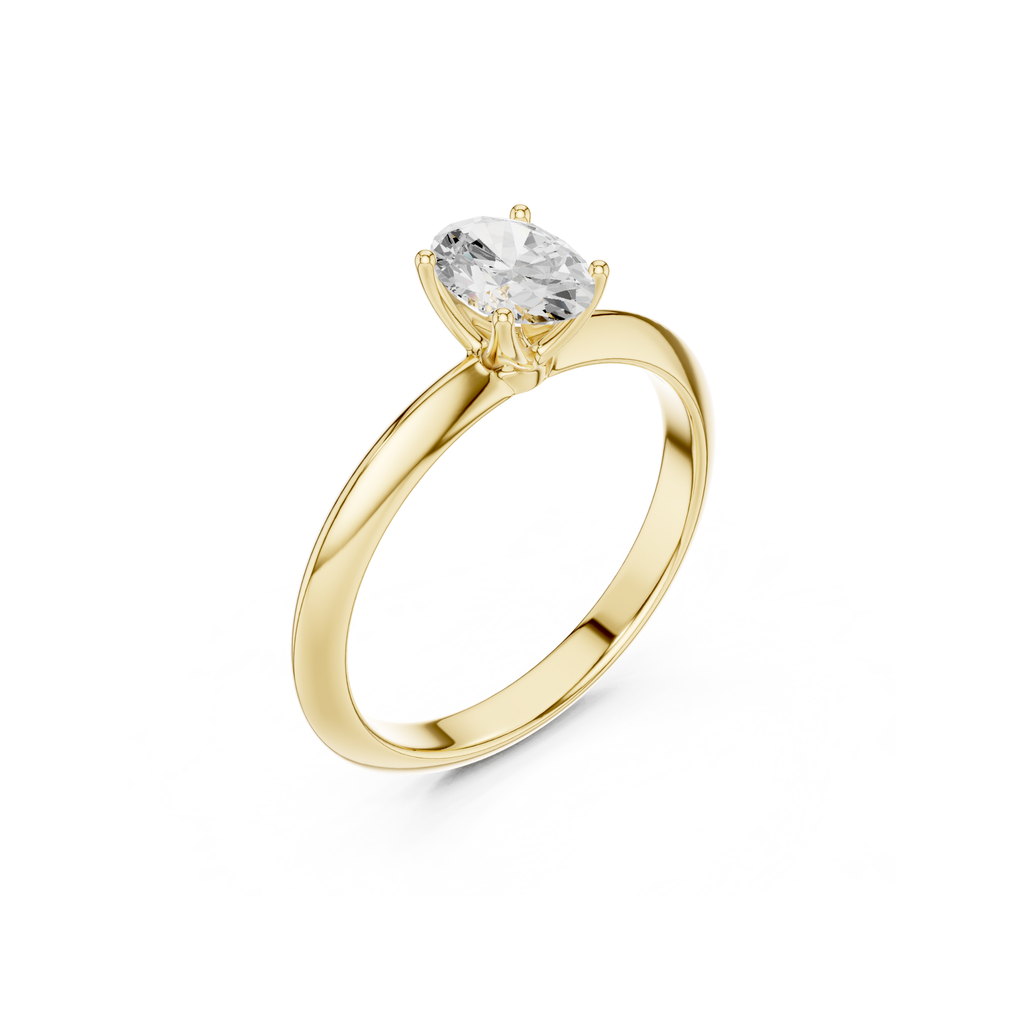Oval-Cut Solitaire Lab Grown Diamond Ring