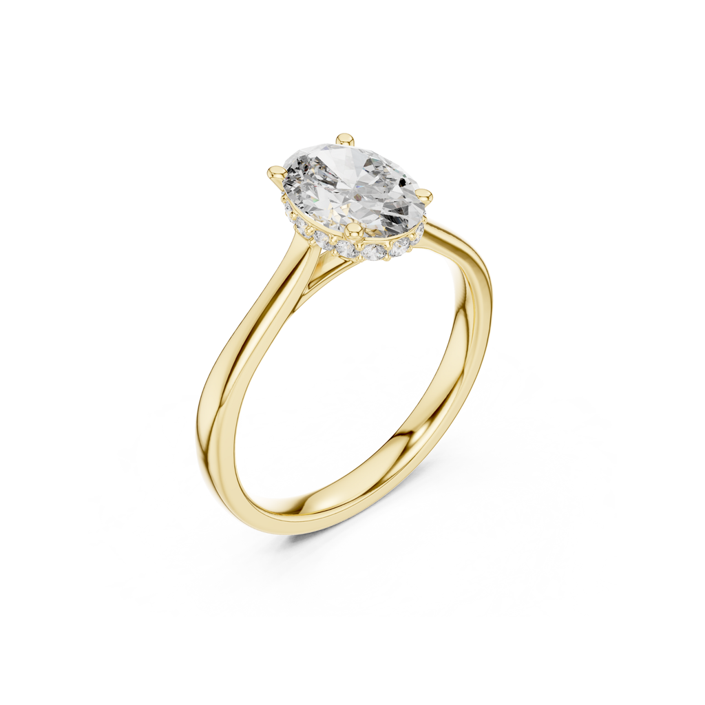 Oval-Cut Solitaire Lab Grown Diamond Ring