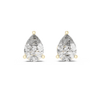 Pear Solitaire Lab Grown Diamond Stud