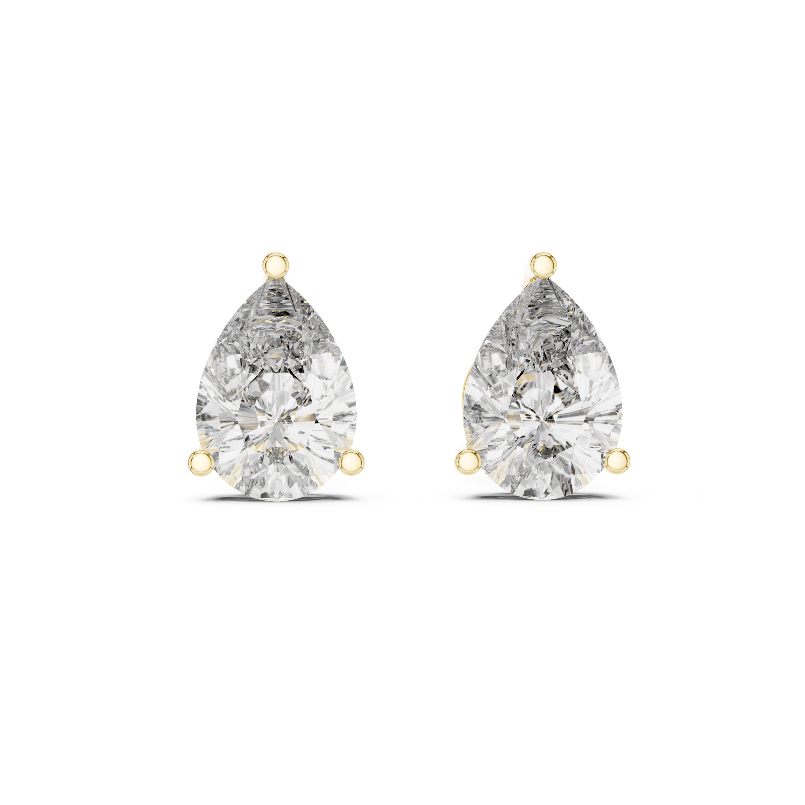 Pear Solitaire Lab Grown Diamond Stud