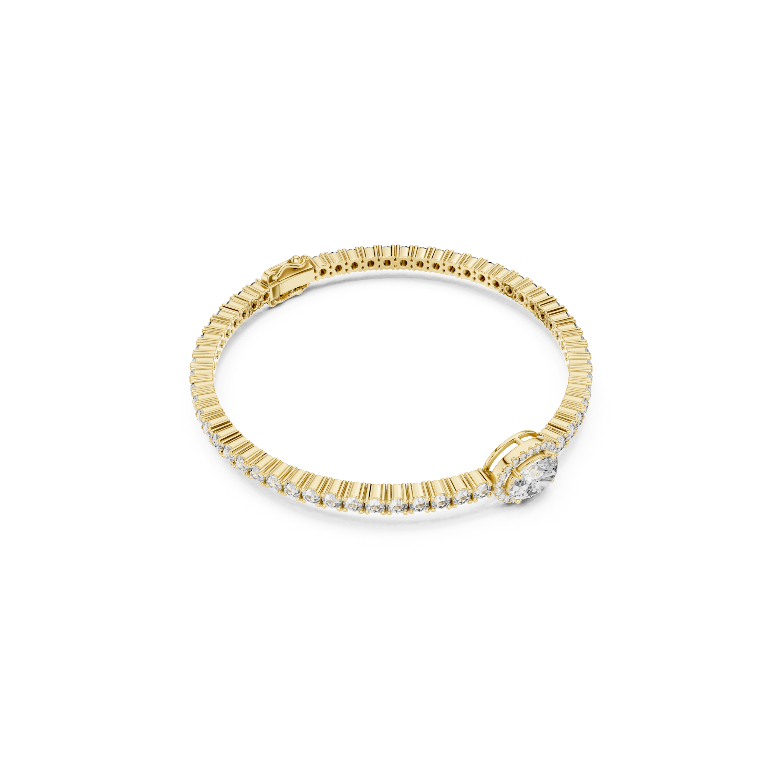 Oval Lab Grown Diamond Tennis Bracelet