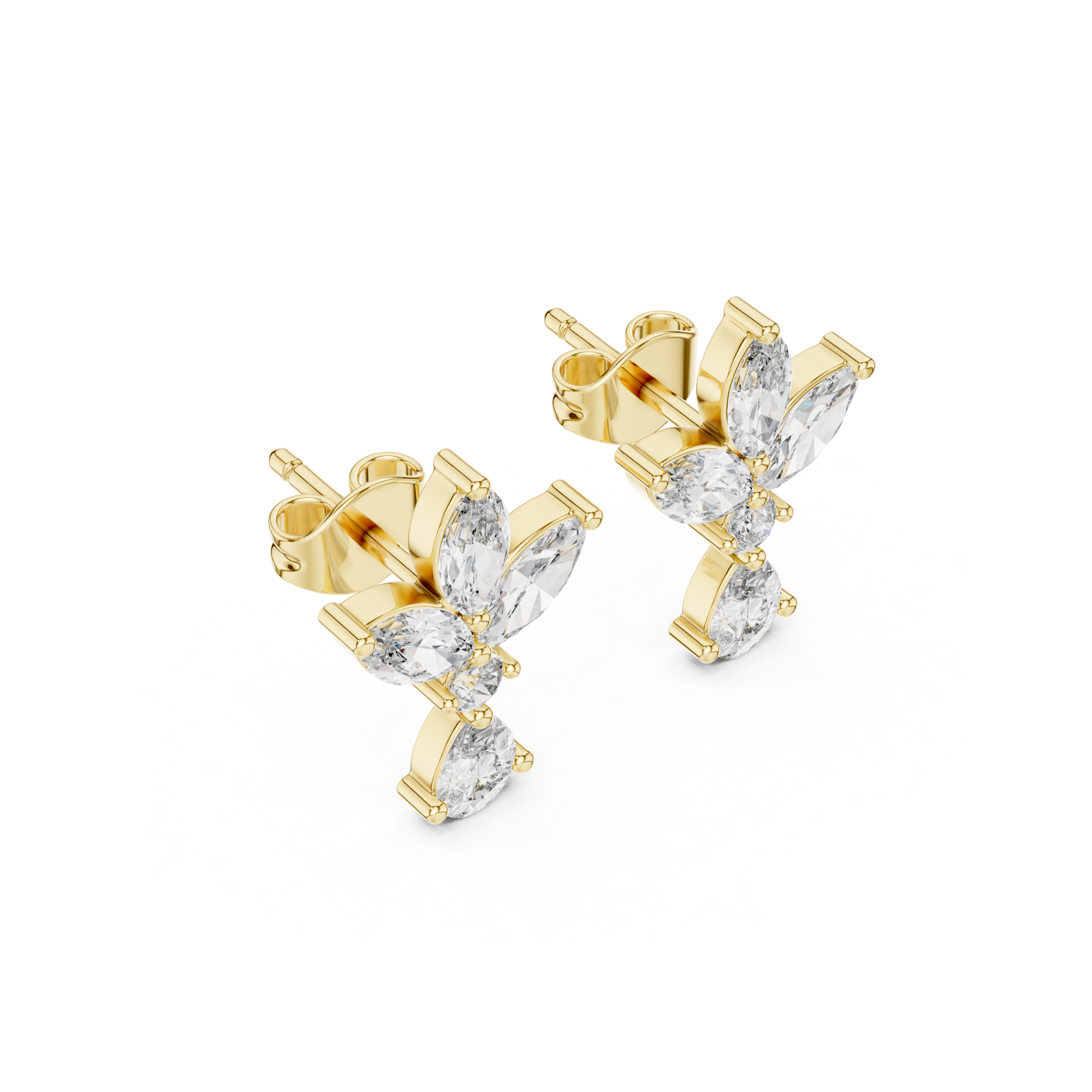 Butterfly Lab Grown Diamond Stud Earrings