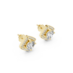 Cushion Halo Lab Grown Diamond Stud