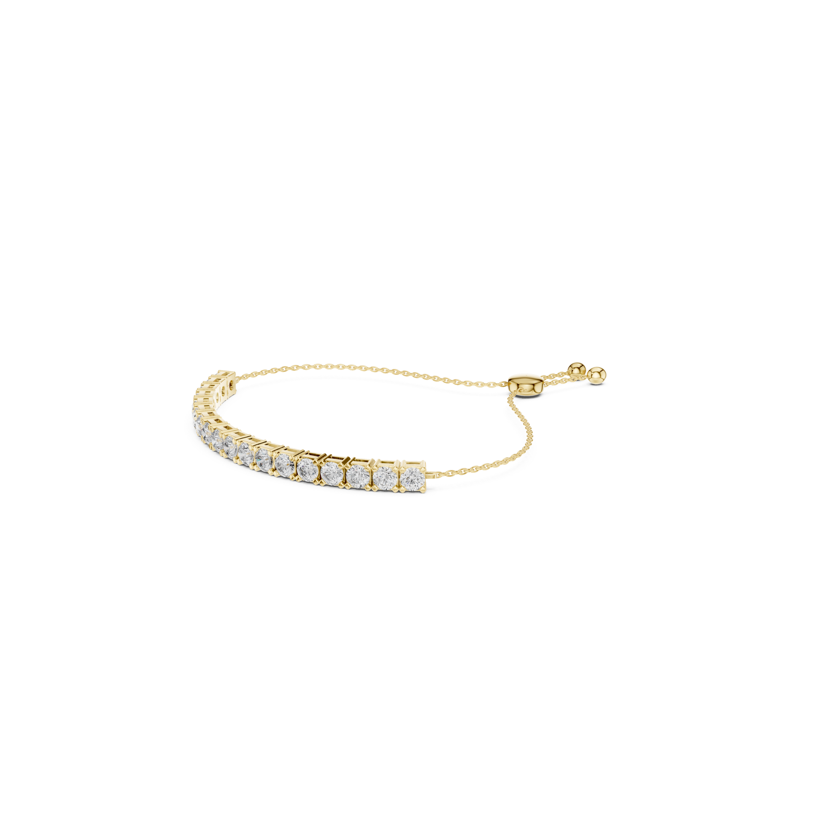 Elegant  Round Cut Lab Grown Diamonds Chain Bracelet