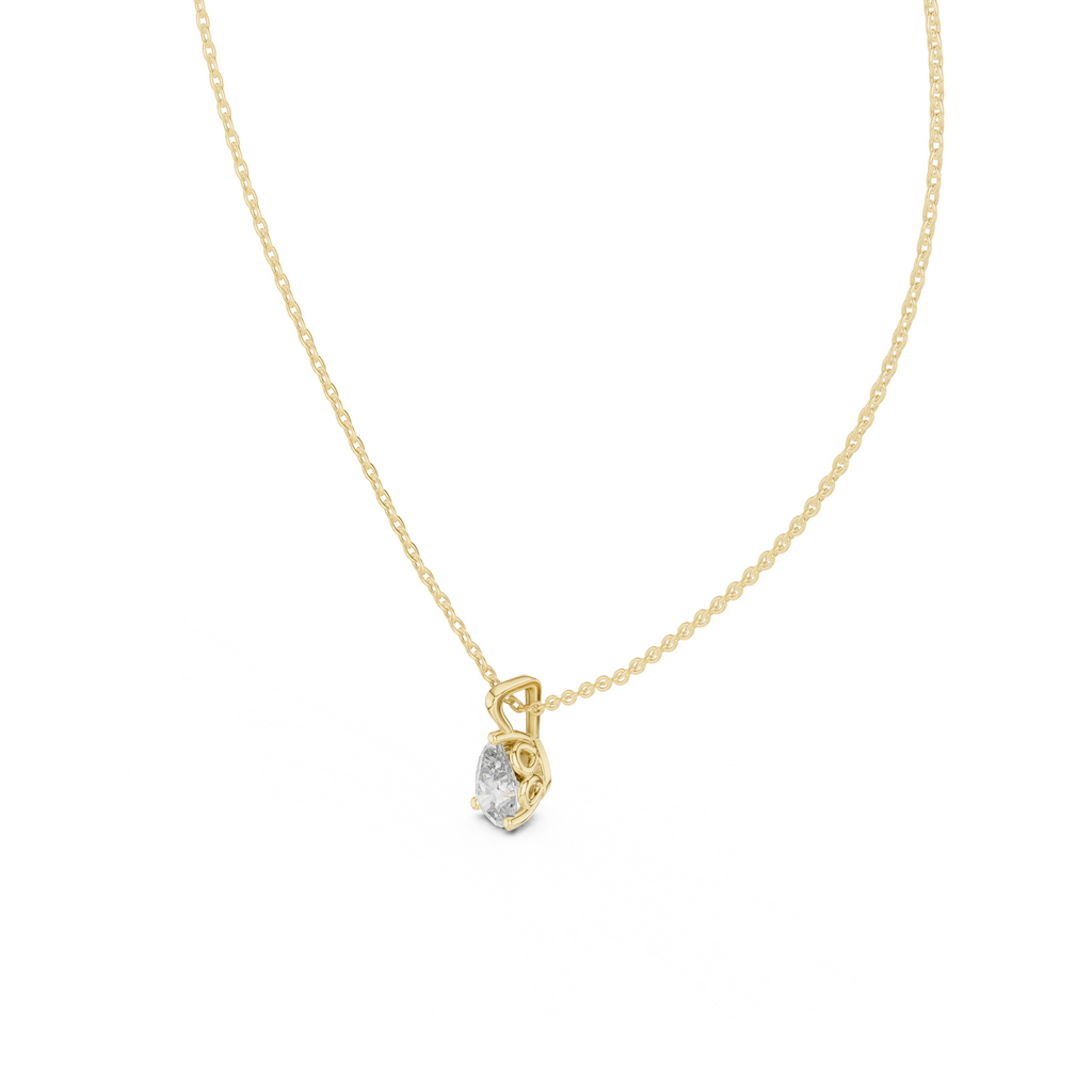 Pear Cut Solitaire Lab Grown Diamond Pendant